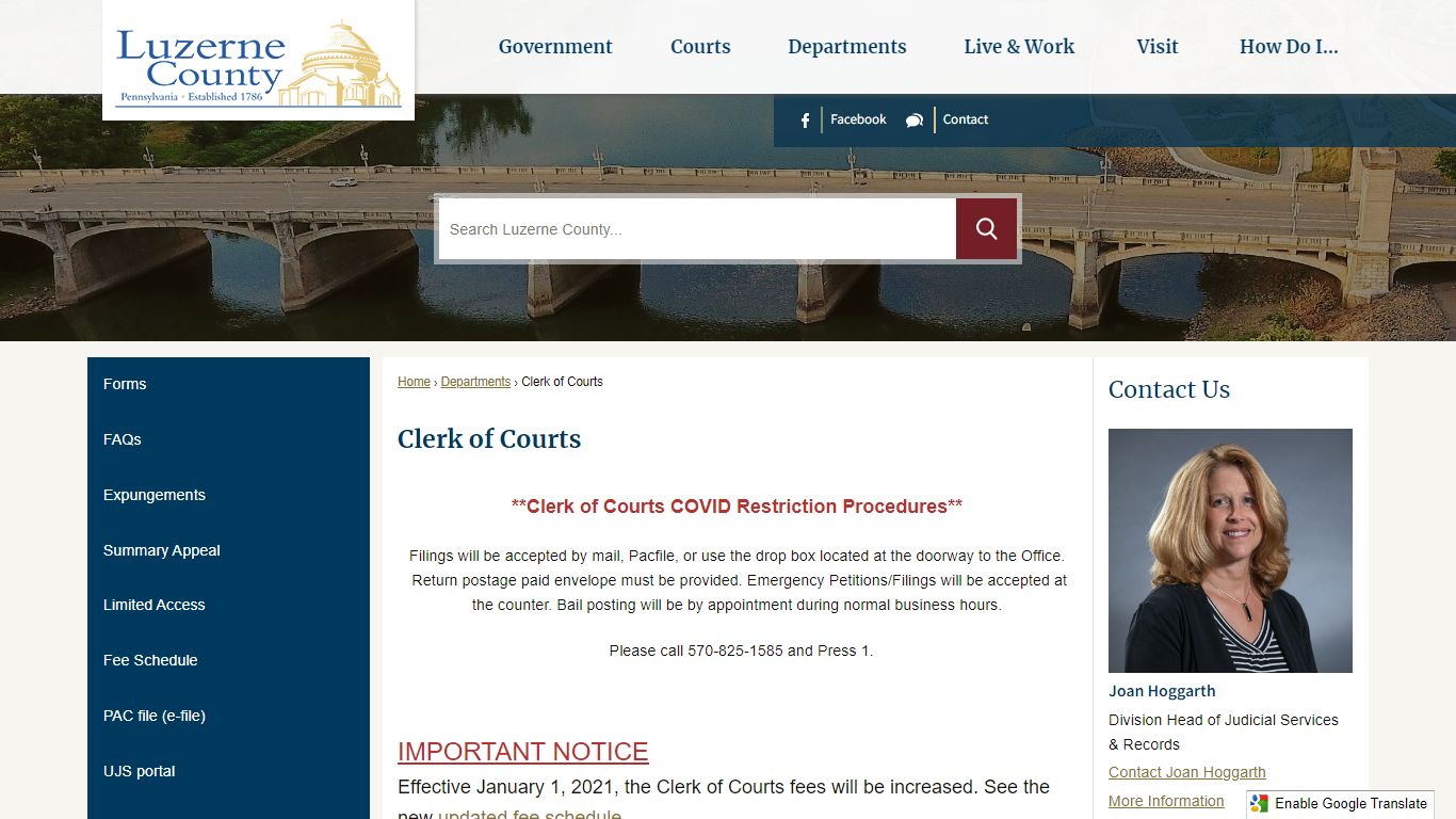 Clerk of Courts | Luzerne County, PA